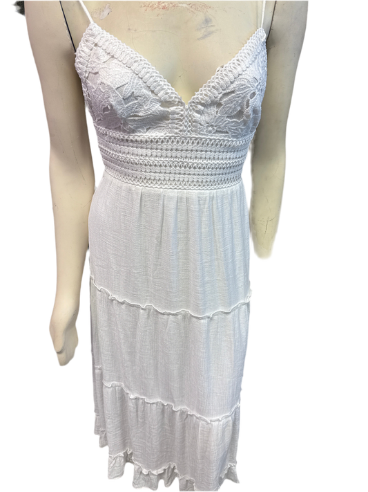 Lace Detail Cami  White