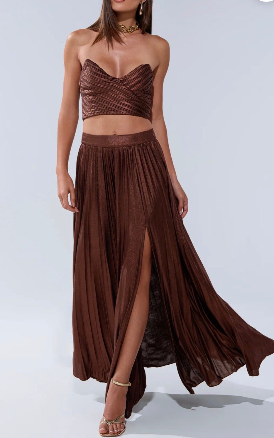 Bronze Split Skirt A
