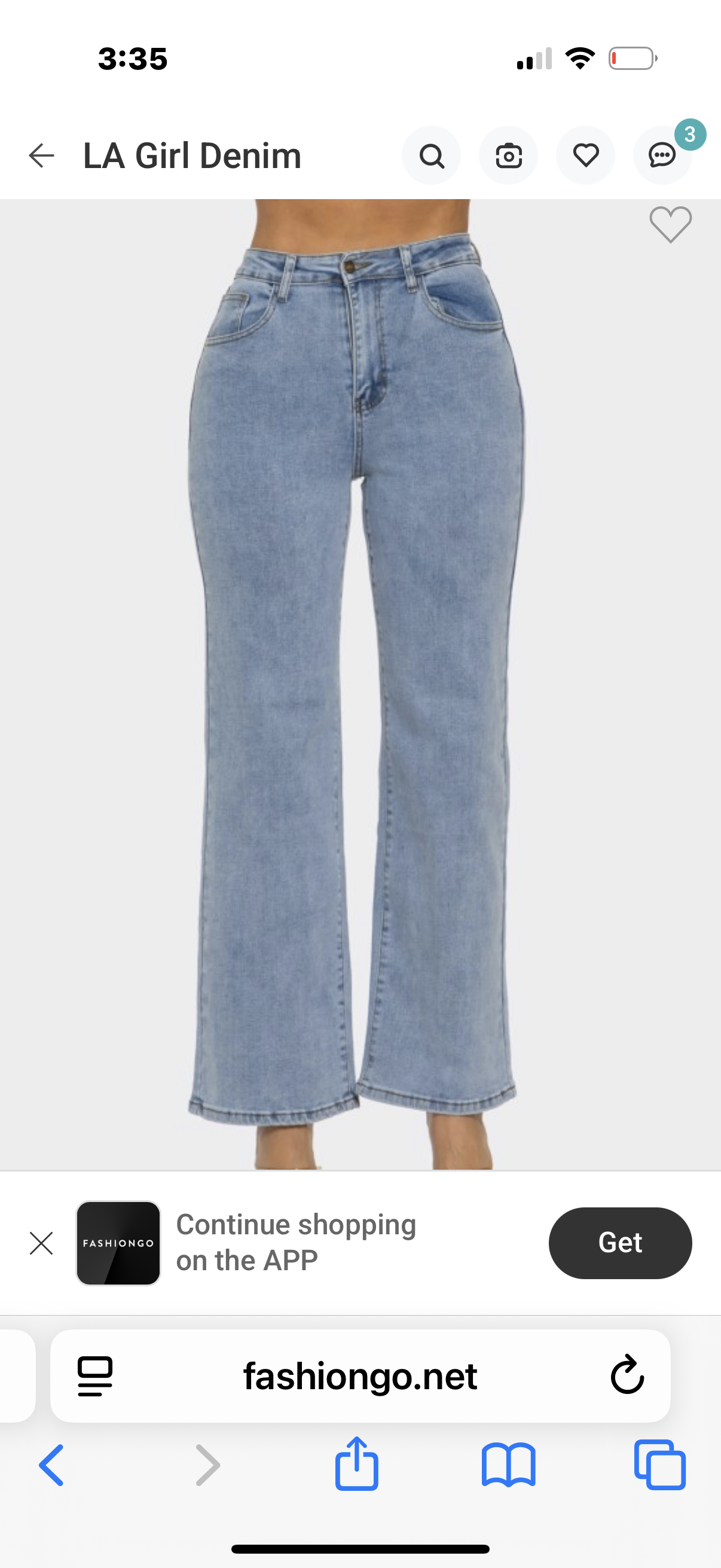 Wide Leg Denim Jeans