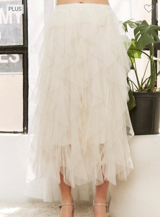 Tulle Skirt Cream
