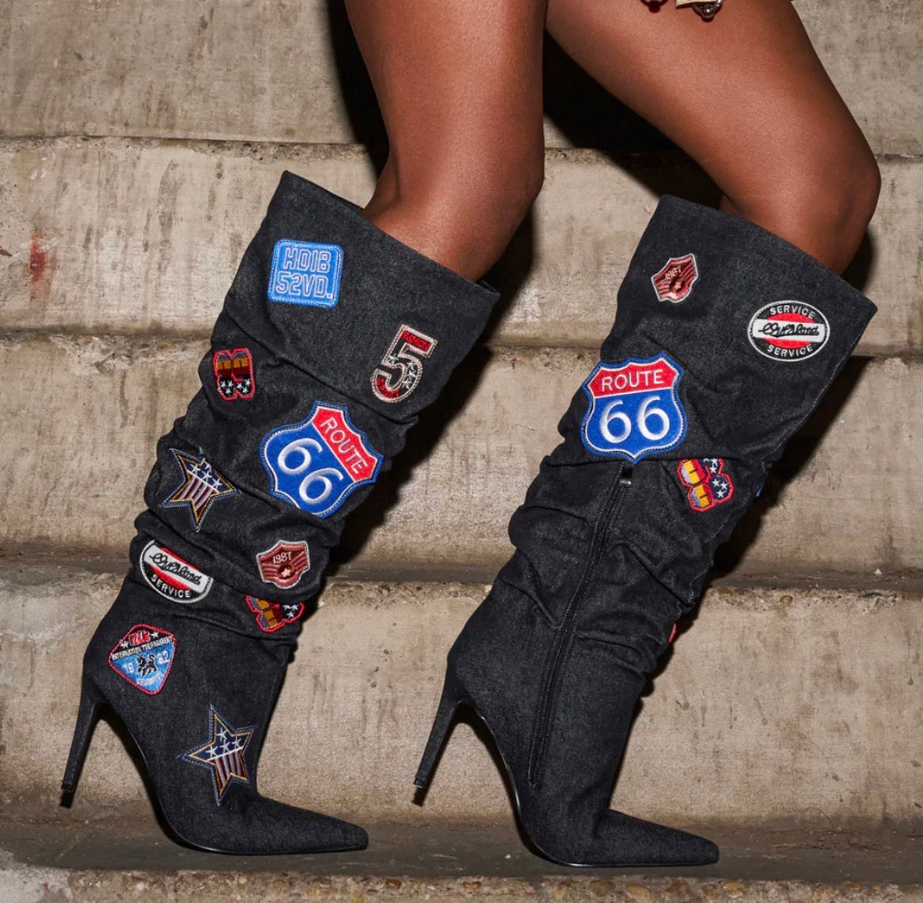 Denim Patch Boot A