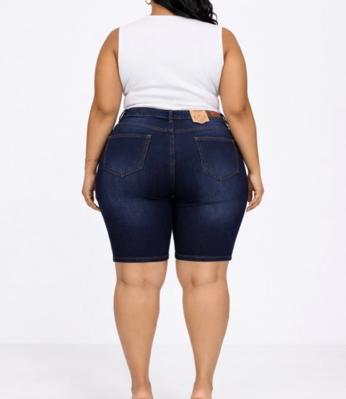 Plus Size Denim Jeans Women Bermuda Short Pants Stretch