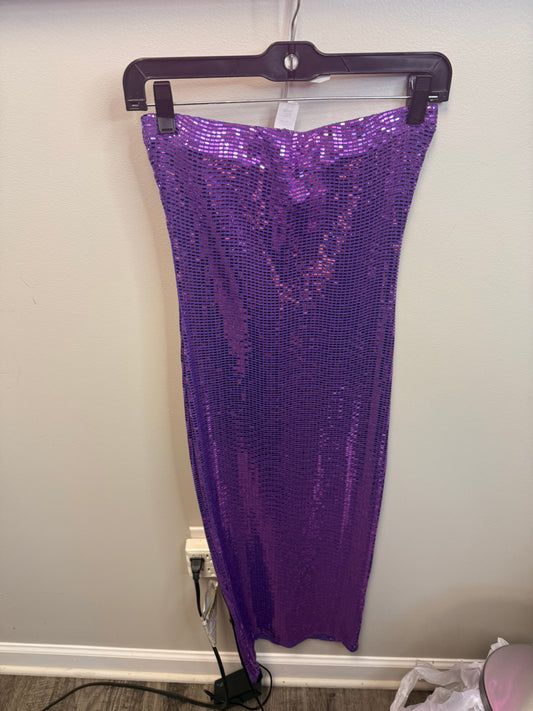 Metallic Tube Dress -Purple