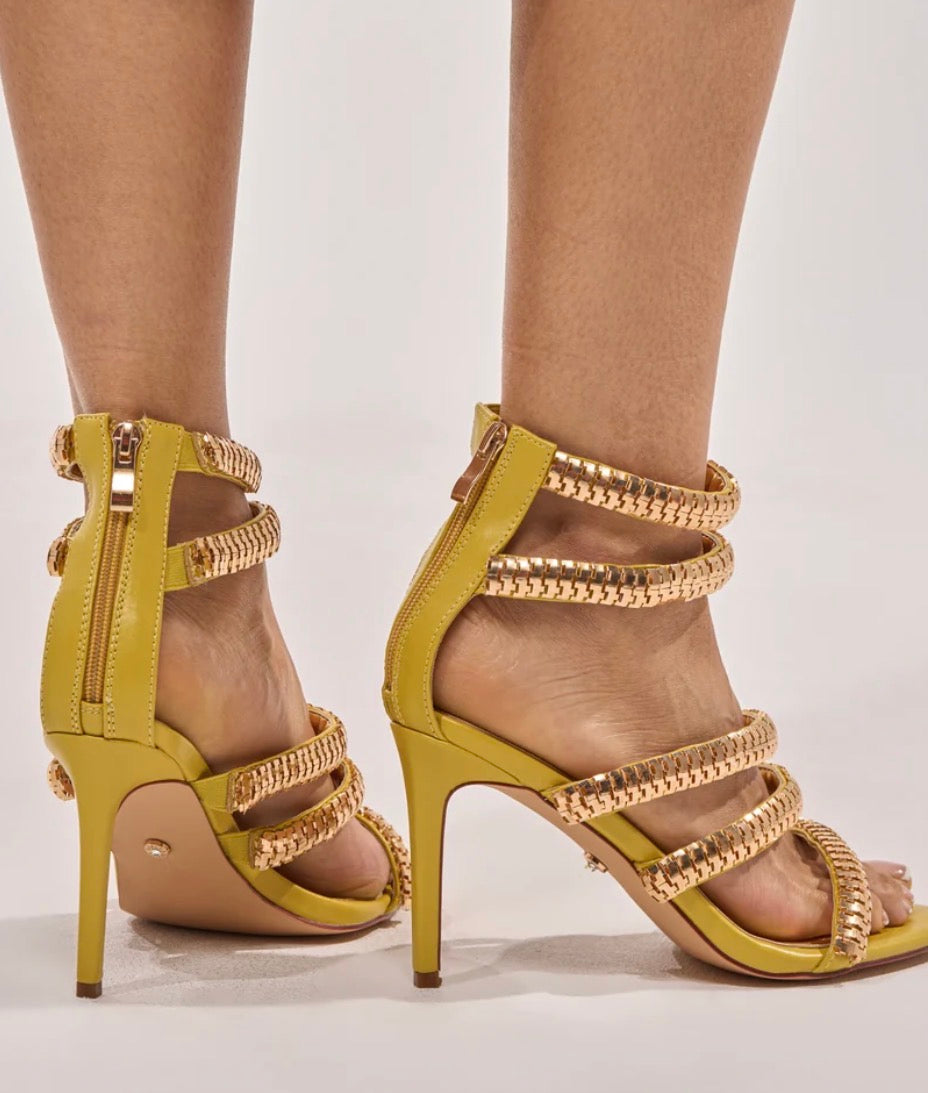 zip Look Yellow Heel A