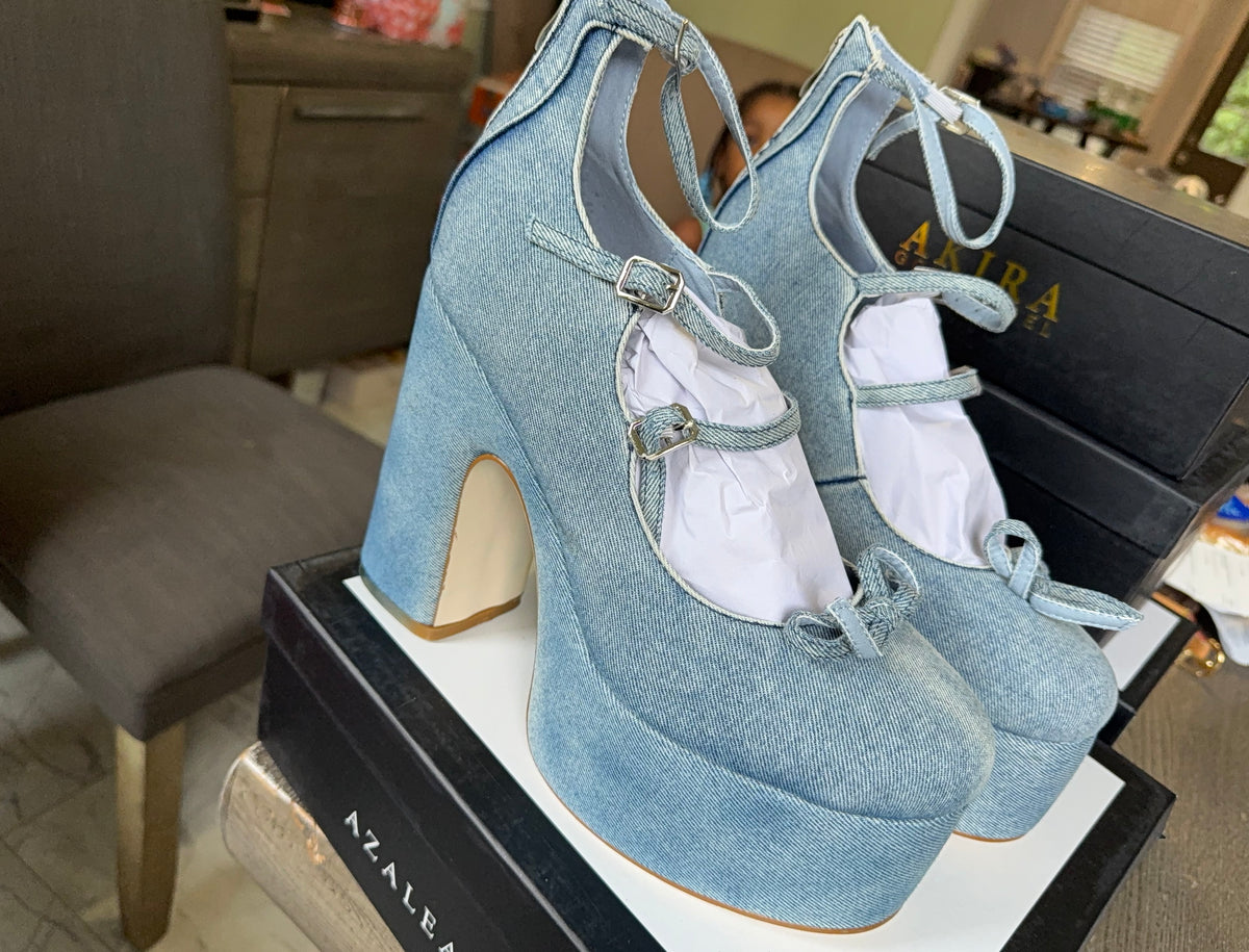 DENIM PLATFOARM HEEL 10