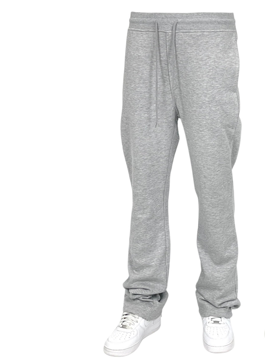 Solid Baggy Fleece Pants Gray