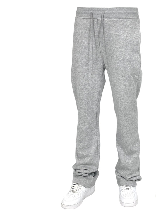 Solid Baggy Fleece Pants Gray
