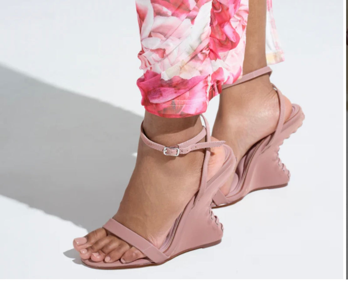 Mauve Sandel  Wedge