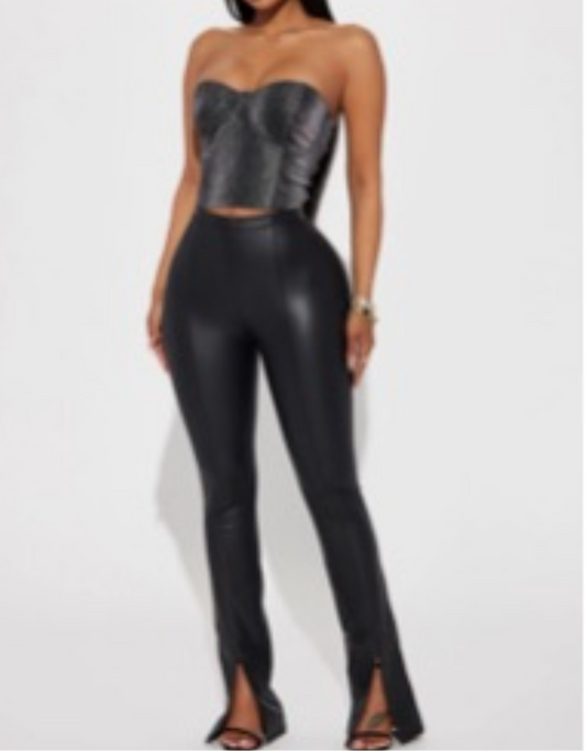 Shiny Legging With Slit FN L