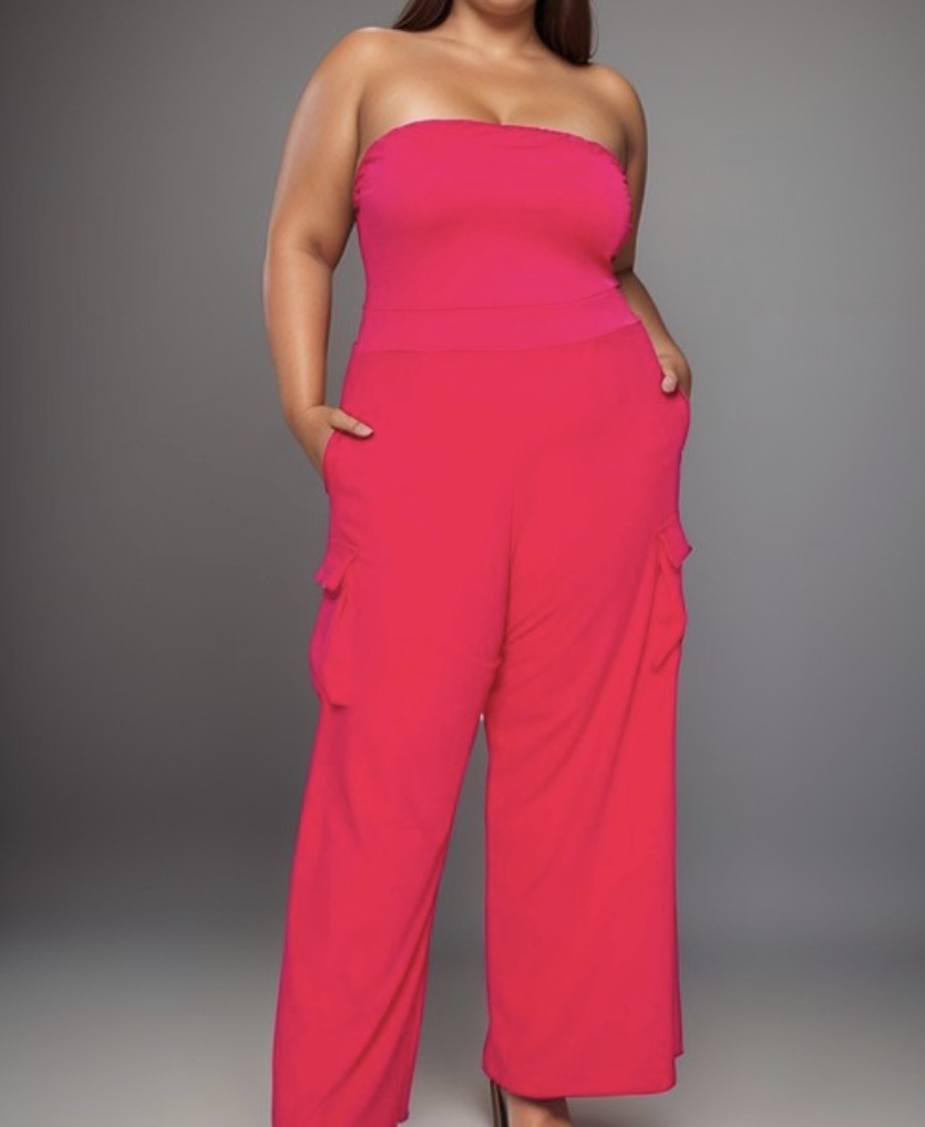 Sleeveless Cargo Jumpsuit