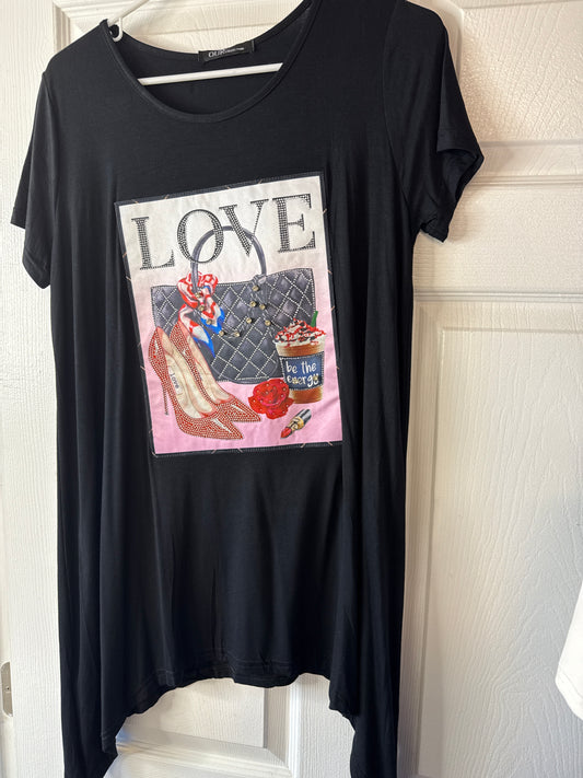 Bling Graphic Tee Plus One Size 2 Love