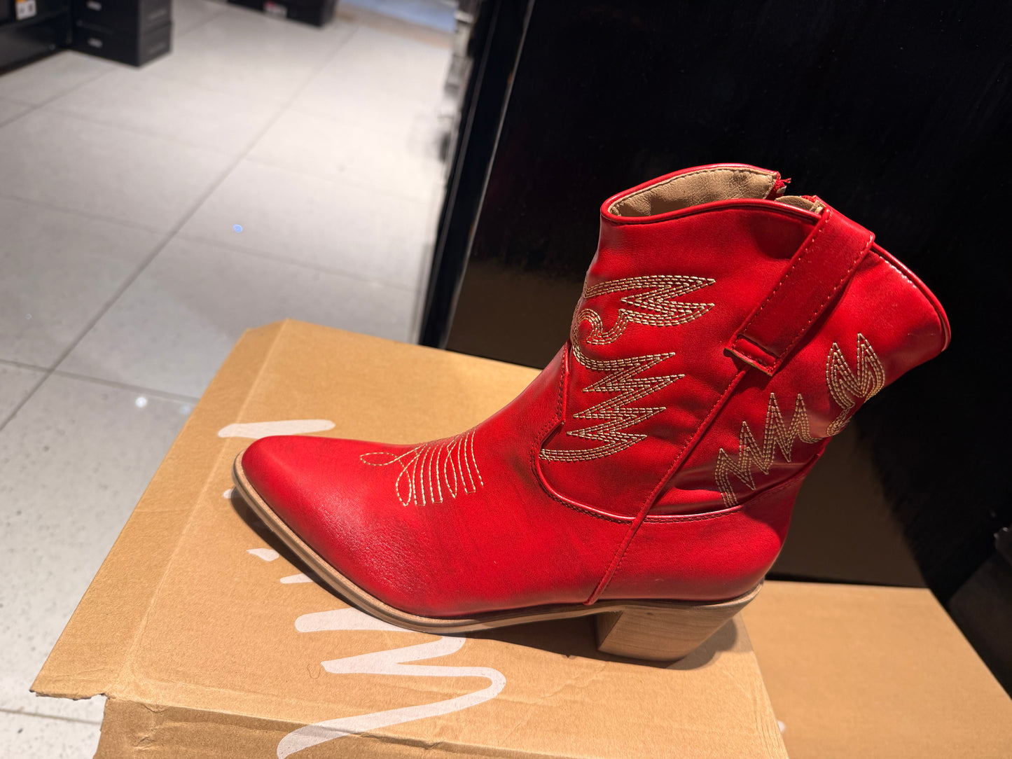 Red Cowboy Booties