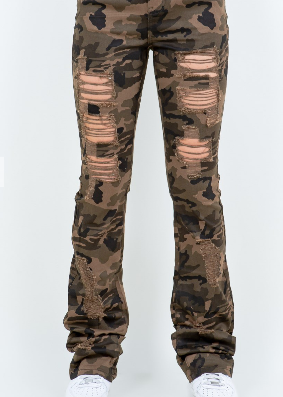 PLUS SIZE DISTRESSED SKINNY STACKED PANTS 830 864 n