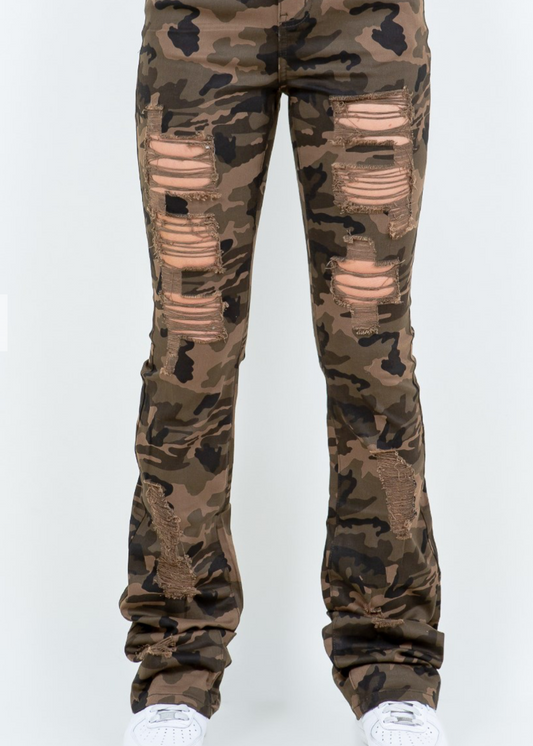 PLUS SIZE DISTRESSED SKINNY STACKED PANTS 830 864 n