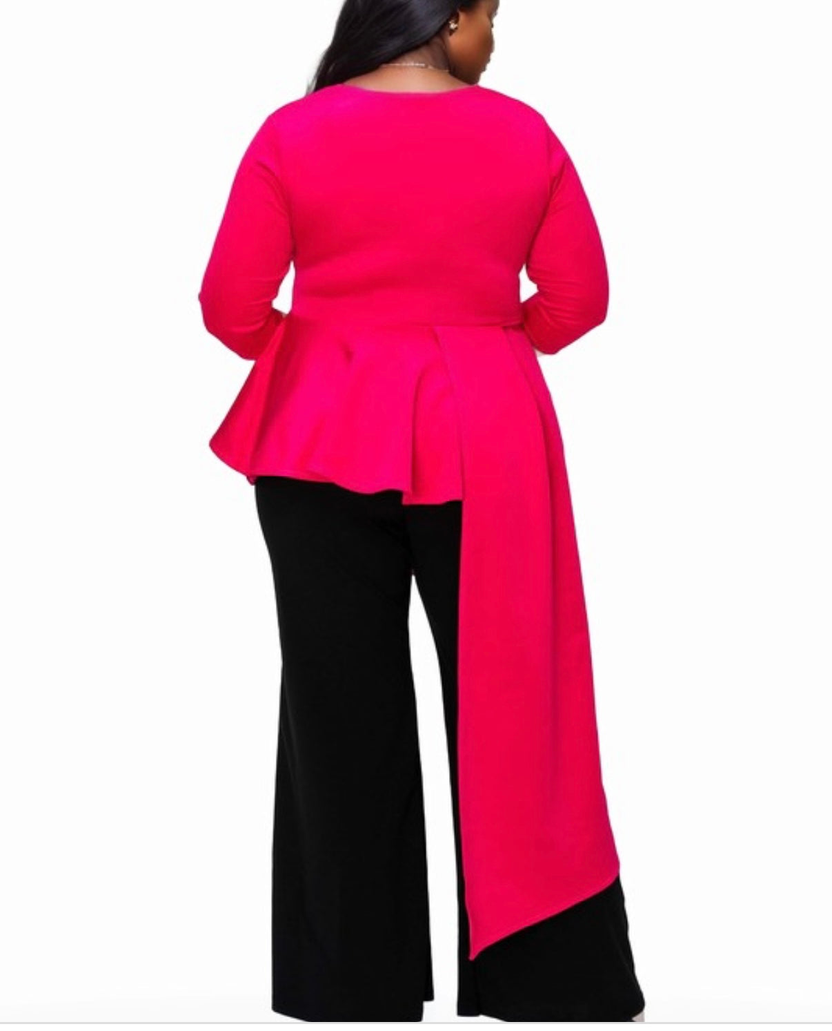 Peplum Top One Side Longer