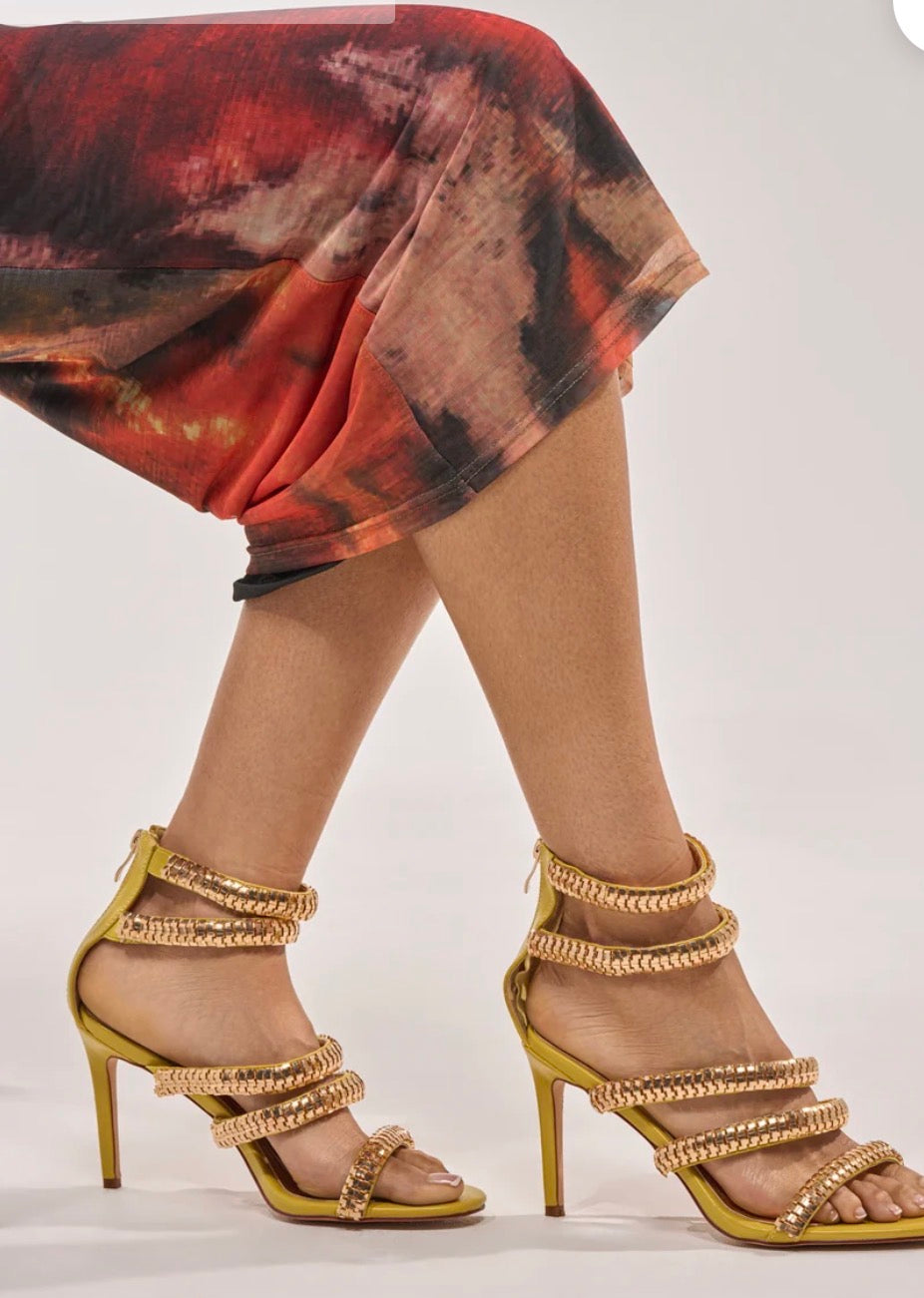 zip Look Yellow Heel A