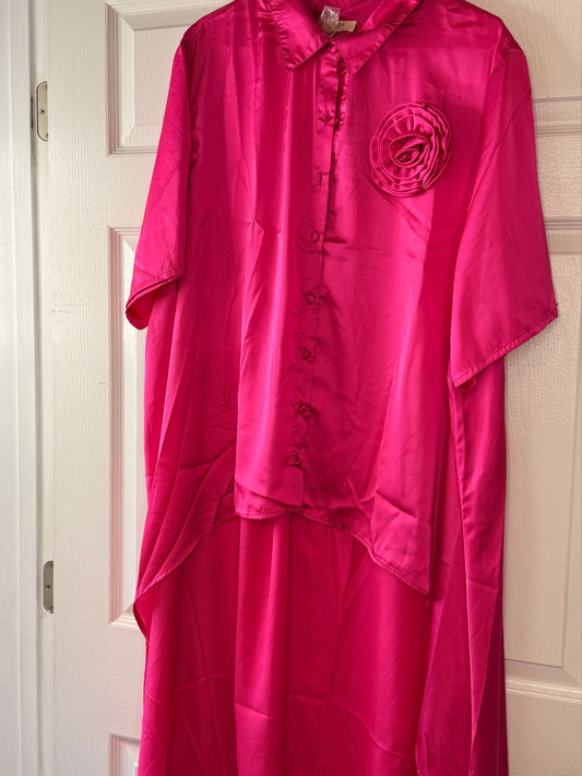 Pink High Low Rose Top