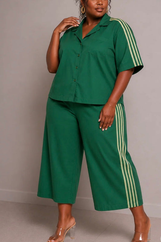 Side Stripe Shirt & Short Set