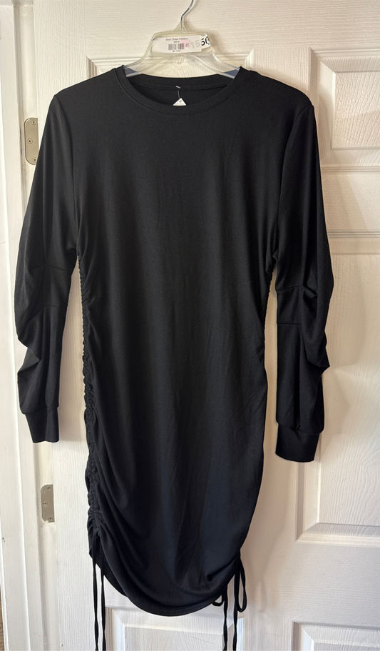2x Black Ribbed Dress