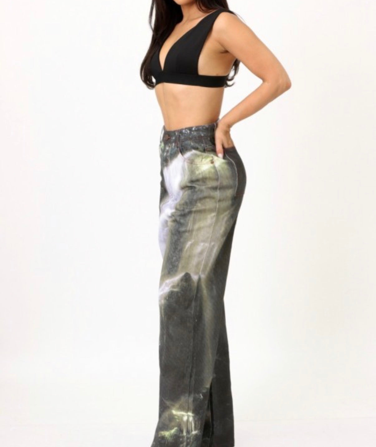 Y2k Unique Graffiti Denim Baggy Jeans