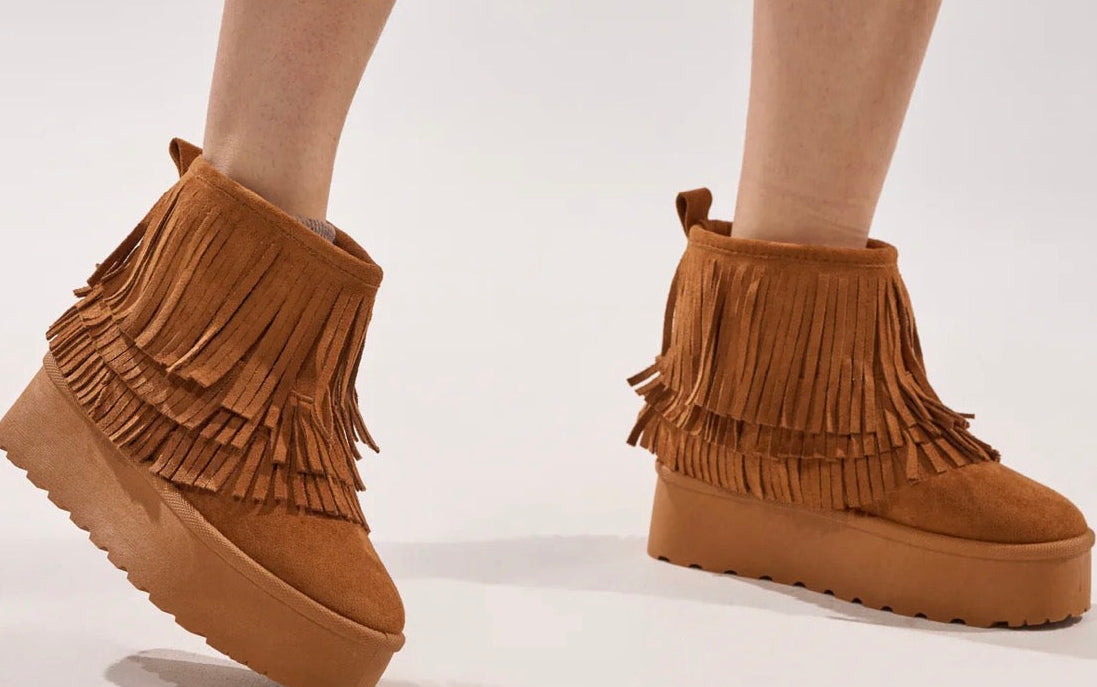 SUEDE FRINGE BOOTIE