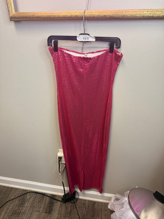 Metallic Tube Dress -Pink 1