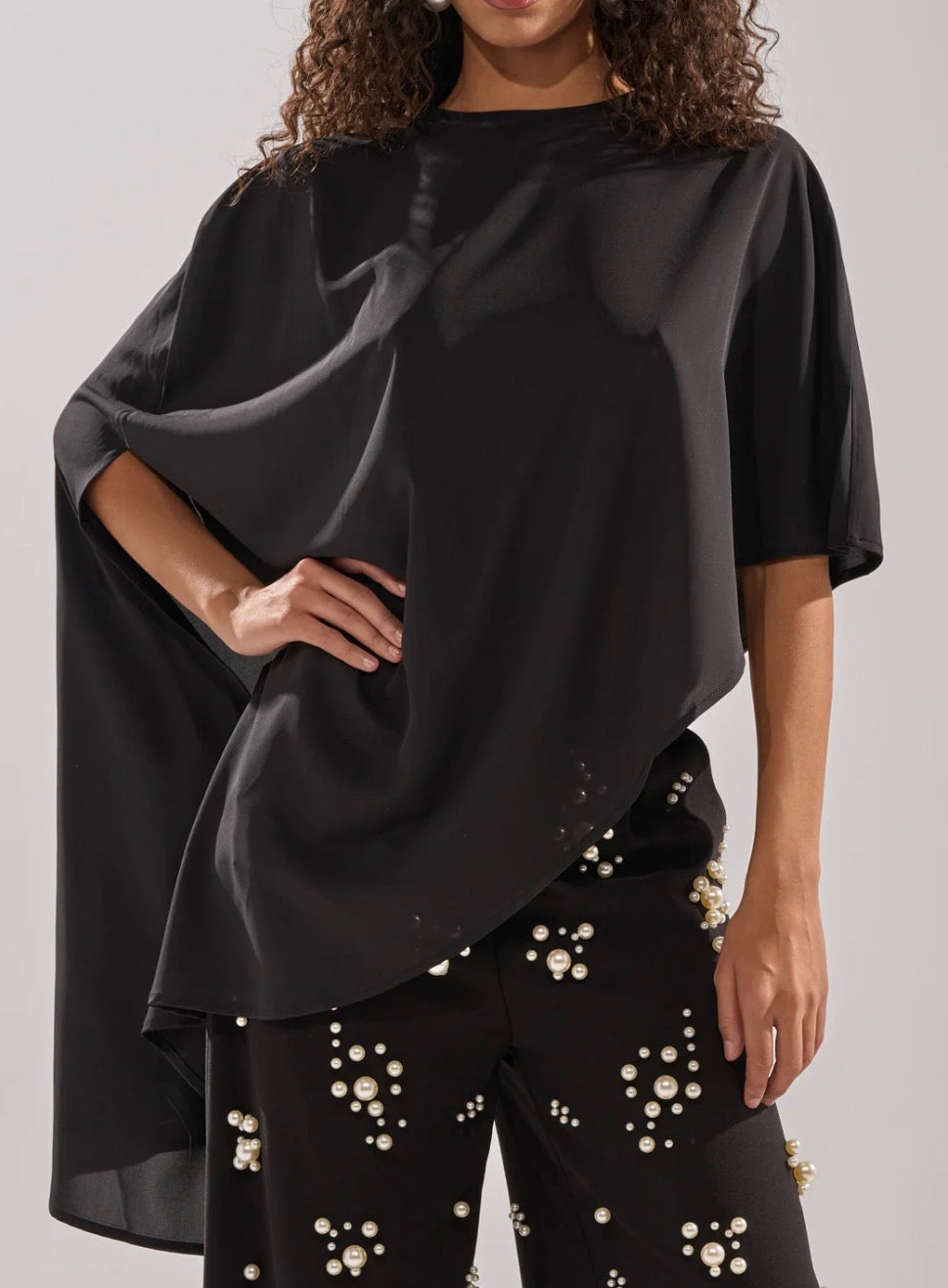 Black Silk Blouse A s/m