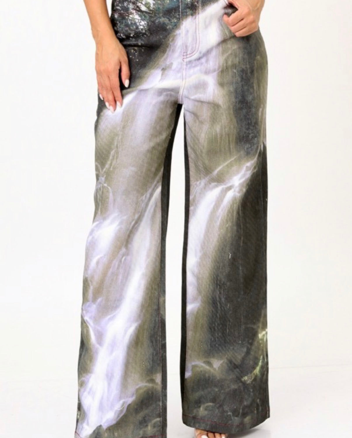 Y2k Unique Graffiti Denim Baggy Jeans