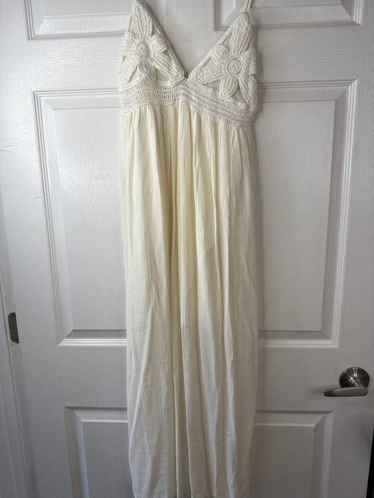 Lace Detail  Sun Dress Khaki