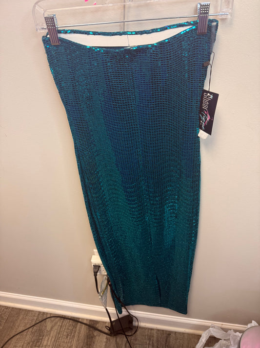 Metallic Tube Dress -Green