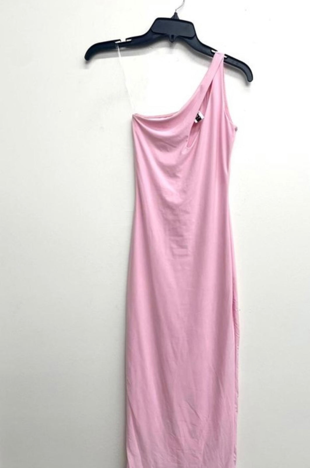 Cut Out One Shoulder  Dress Pink