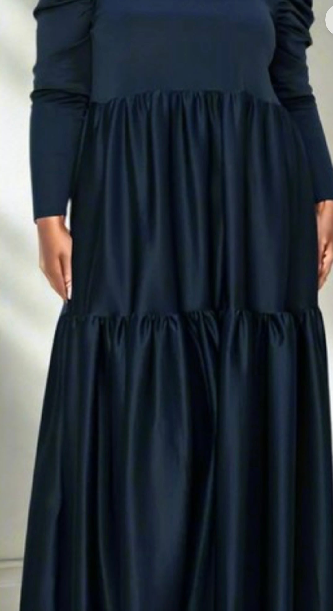 Ruffled Statement Shoulder Maxi Dress