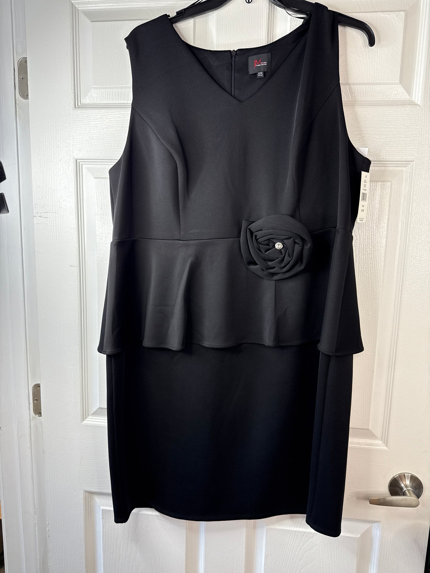 Plus Black Duster Sleeveless 24 Rose Sliver