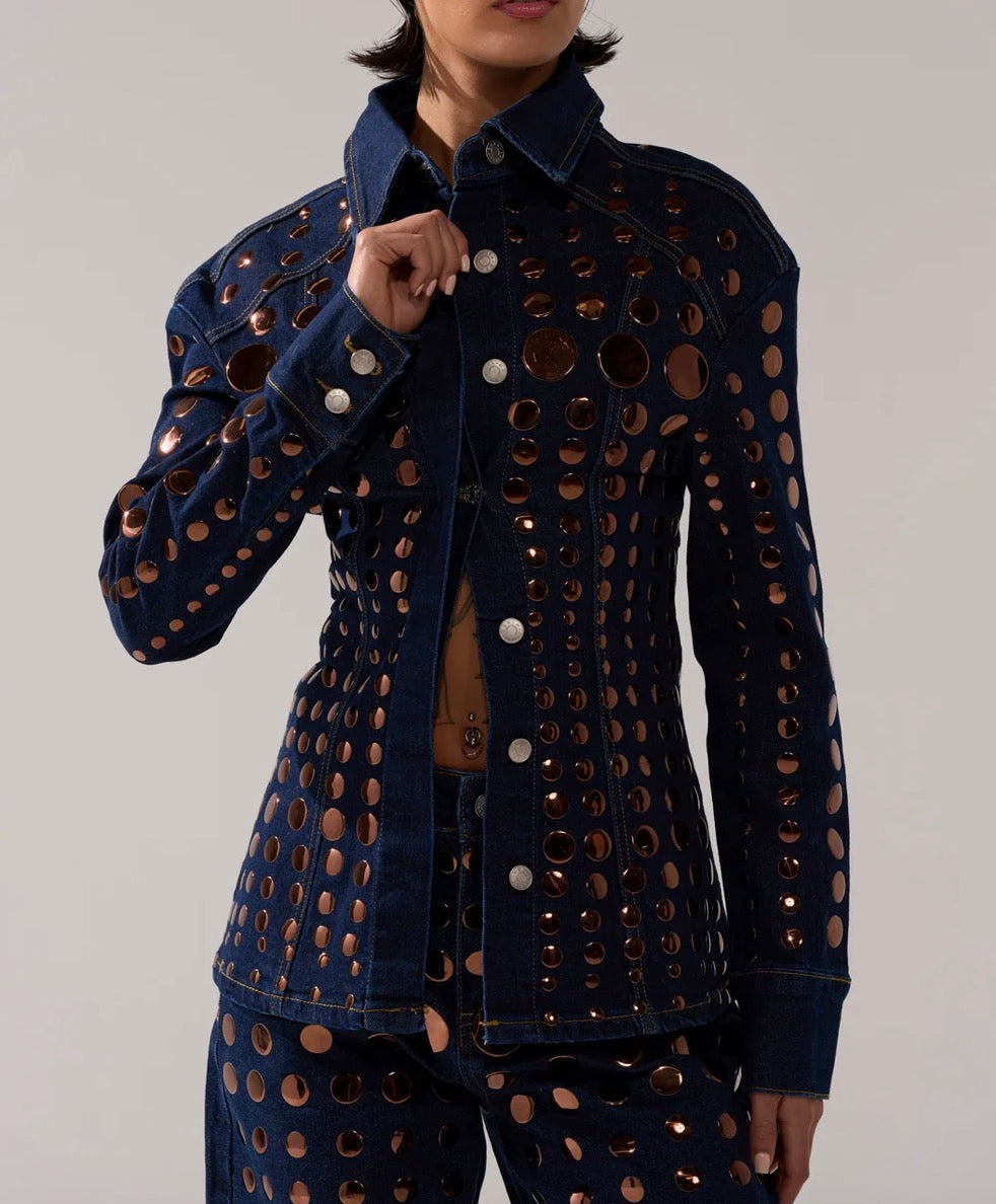 Denim Button Jacket A