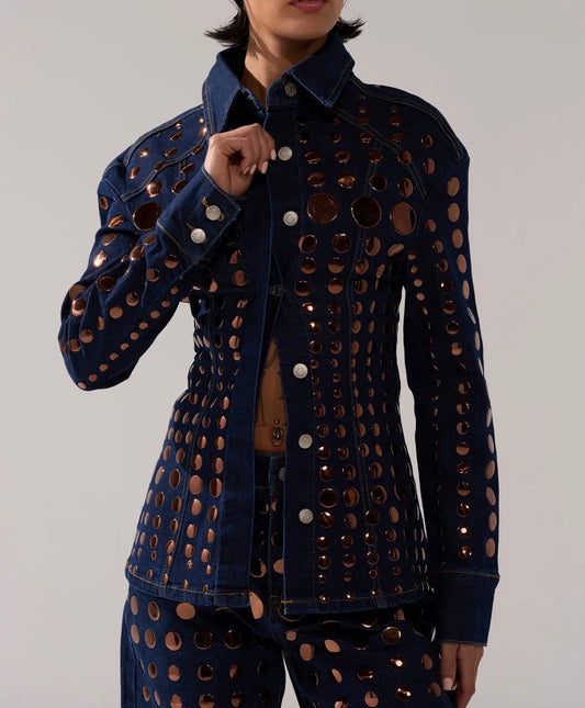 Denim Button Jacket A