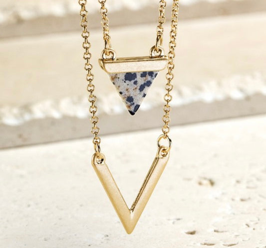 Natural Stone Charm Necklace