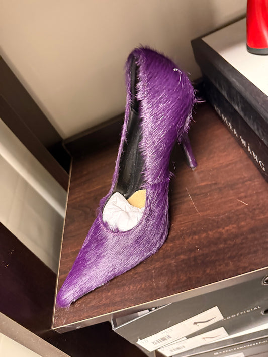 Purple fur Heel 8 A