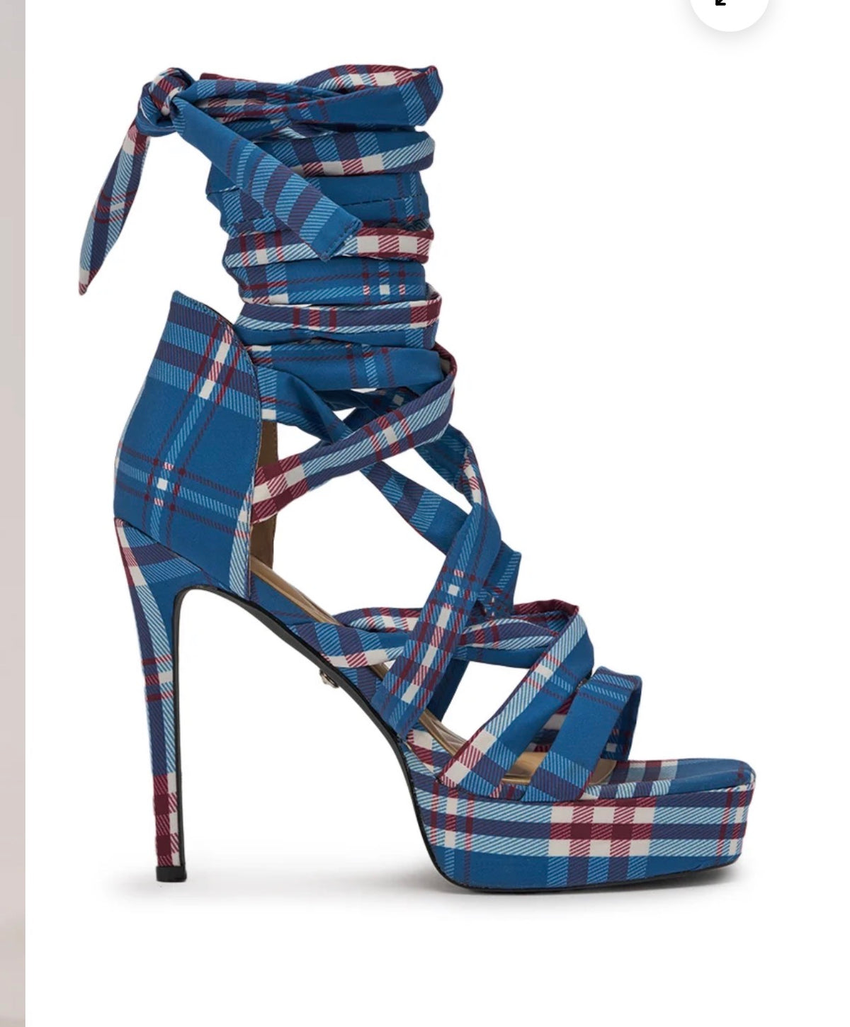 Blue Plaid Platform A 9