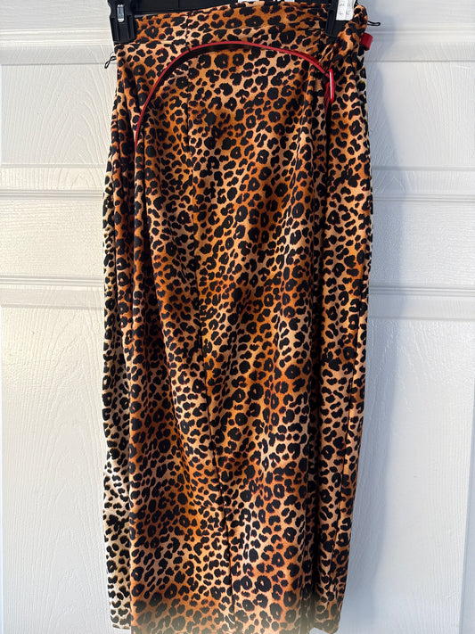 Pencil Skirt Print Red Belt 8.24