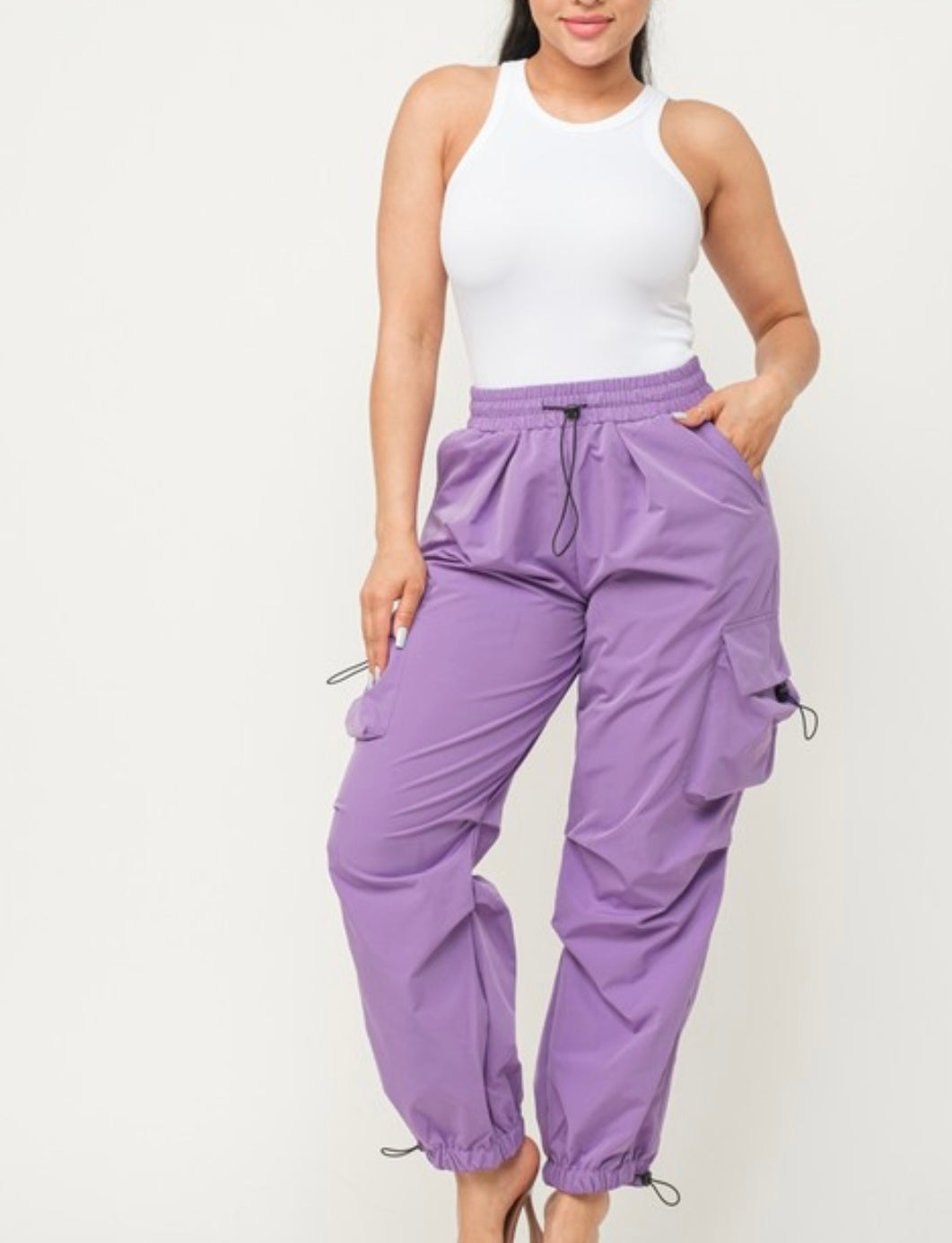 Parachute Ruched Cargo Pocket Jogger