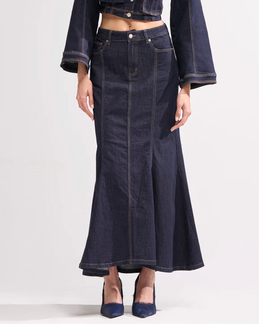 DENIM MAXI SKIRT A