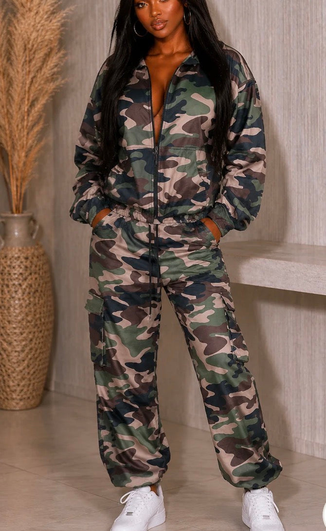 PRINTED F.TERRY HOODIE & JOGGER PANTS SET