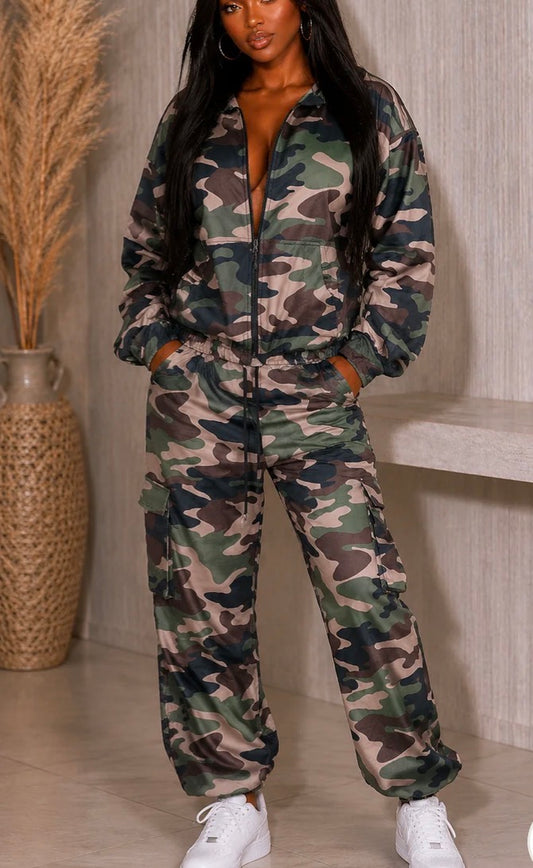 PRINTED F.TERRY HOODIE & JOGGER PANTS SET