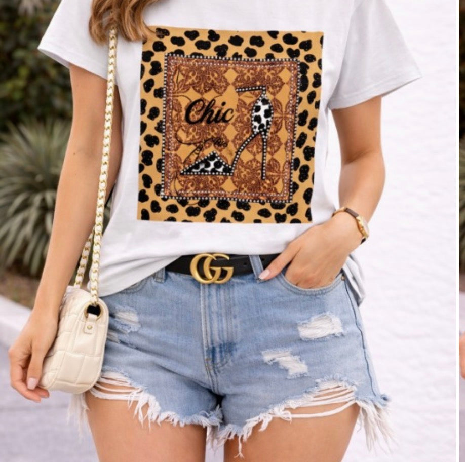 Leopared Heel Graphic Tee