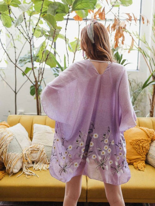 Spring Daisy Woven  Lavender