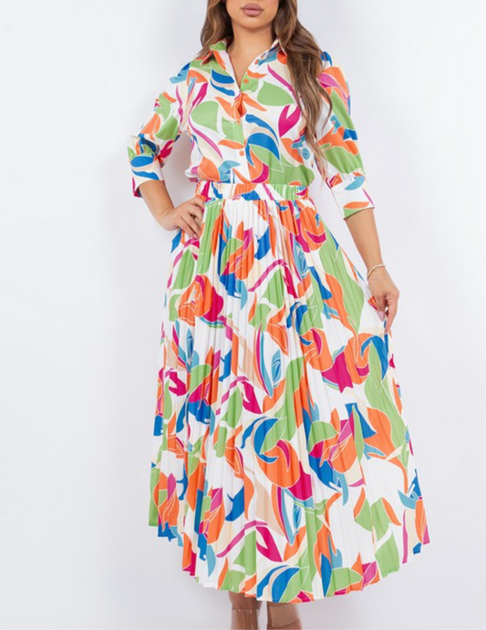 Shirt And Skirt Fashion Two Piece Set