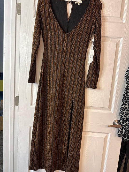 Black Deep V Maxi Dress