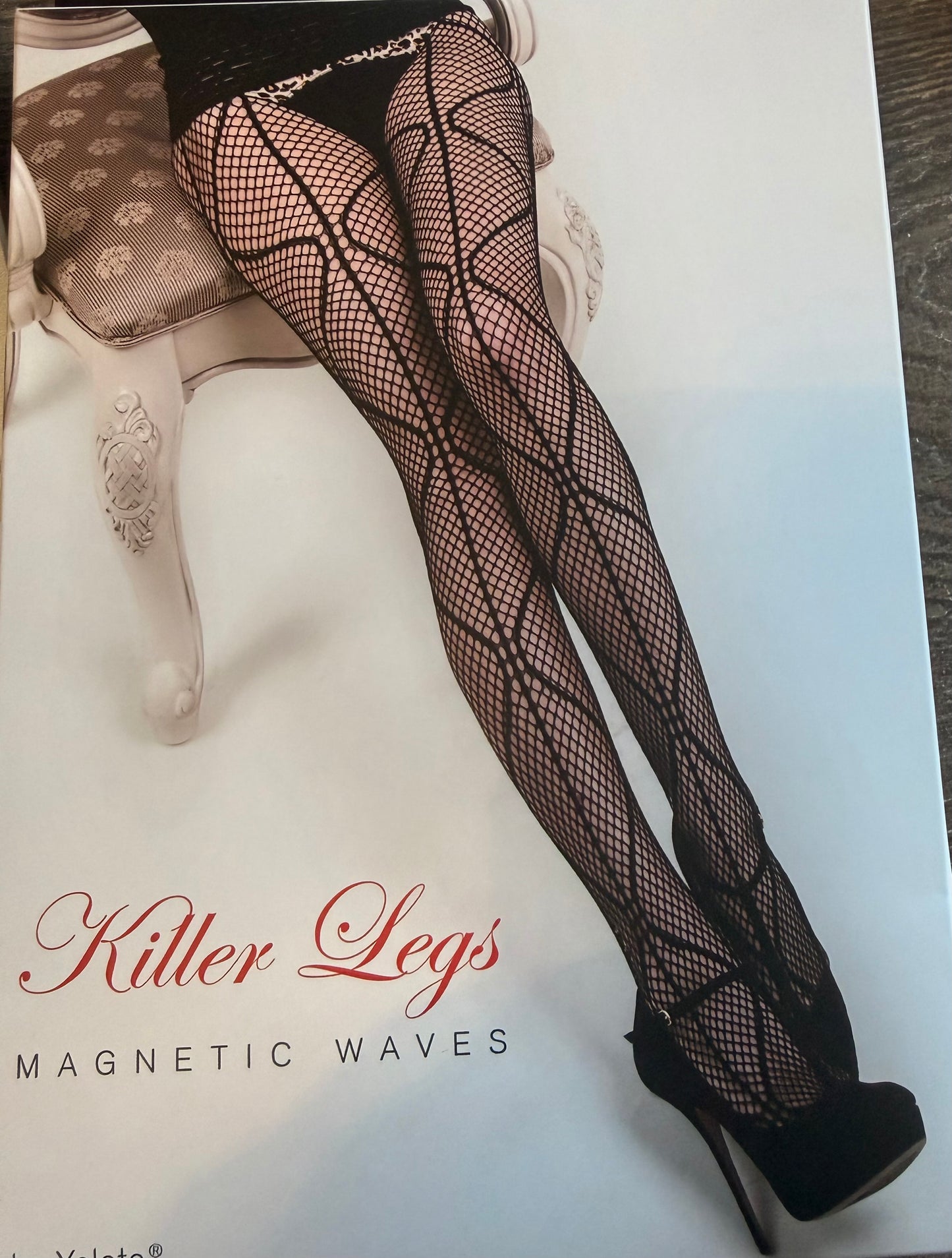Black Fish Net Design Stockings 100-175" KL Magnetic Waves