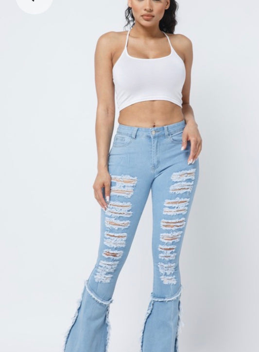 Distressed Denim Pant