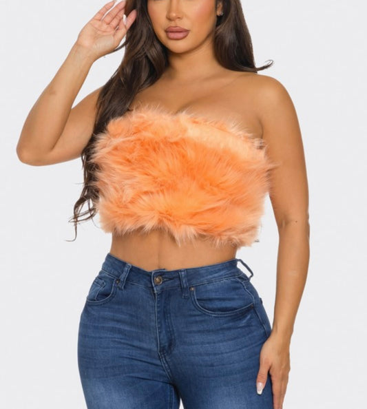 Fur Crop Top